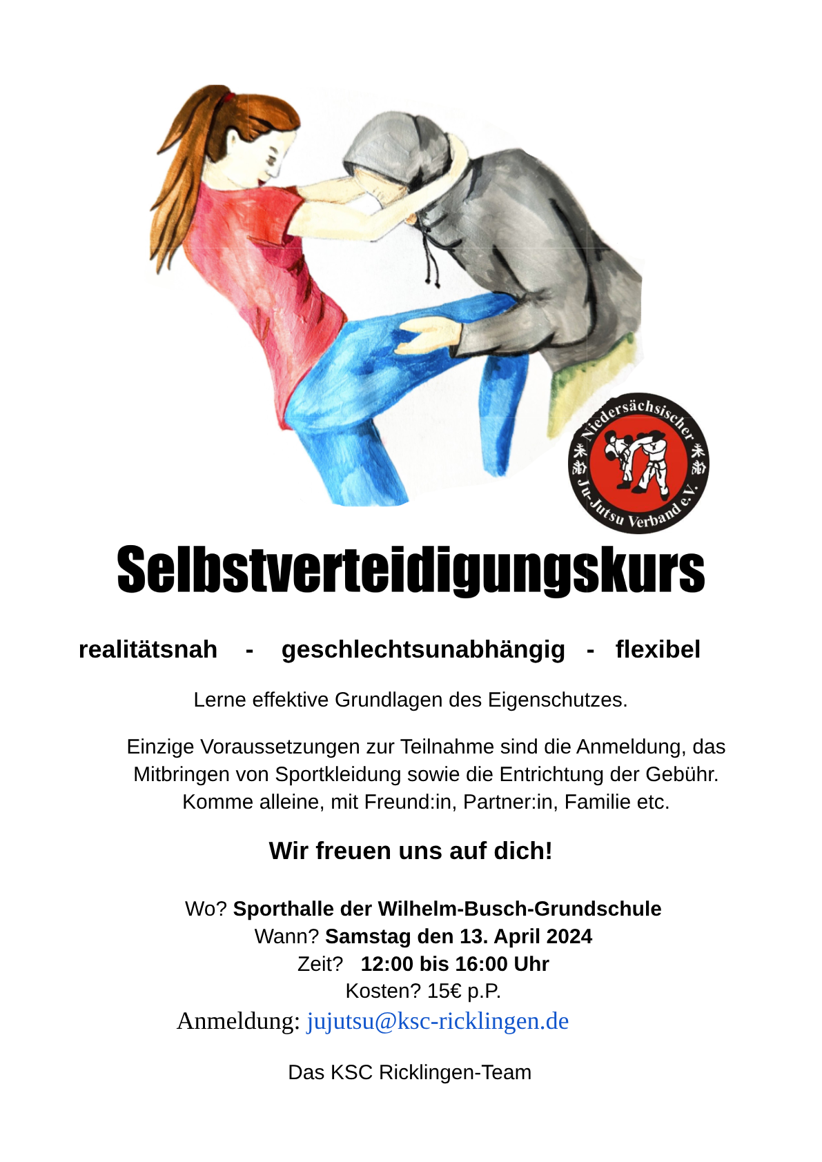 Featured image for “Selbstverteidigungskurs 13. April 2024”
